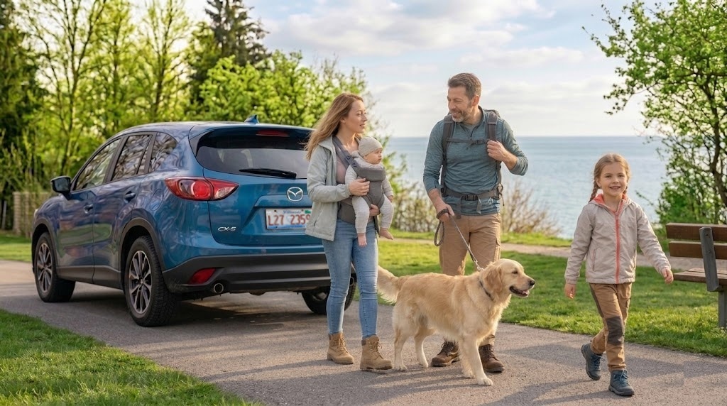 Family enjoying their car purchased from Maxim Autos in Skokie IL